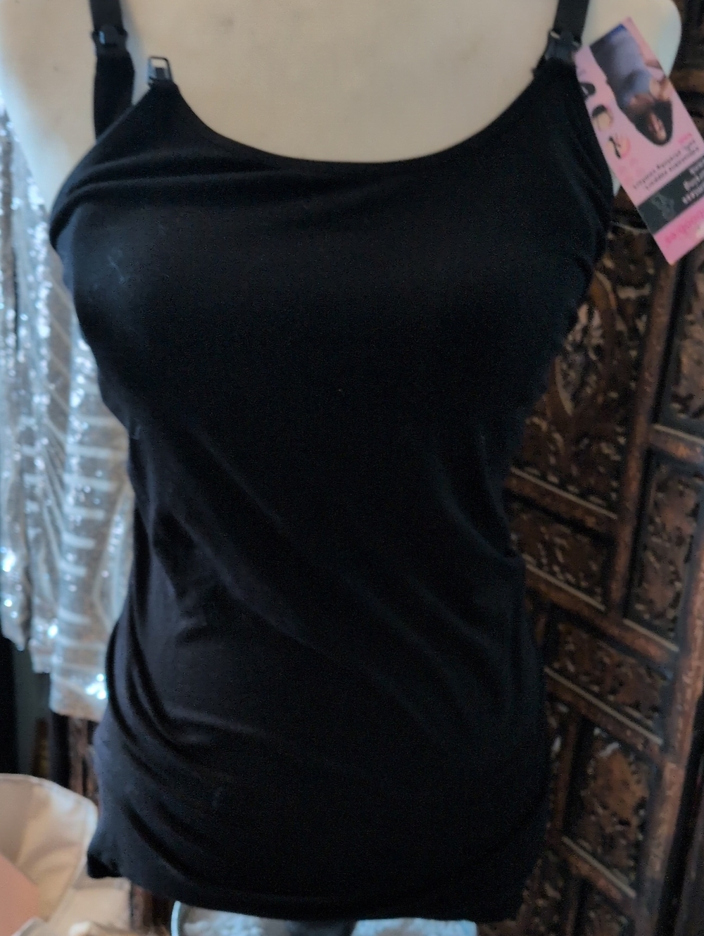 Bamboo Women's Maternity/Nursing Adjustable-Strap Tank Top